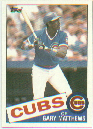 1985 Topps Baseball Cards      210     Gary Matthews
